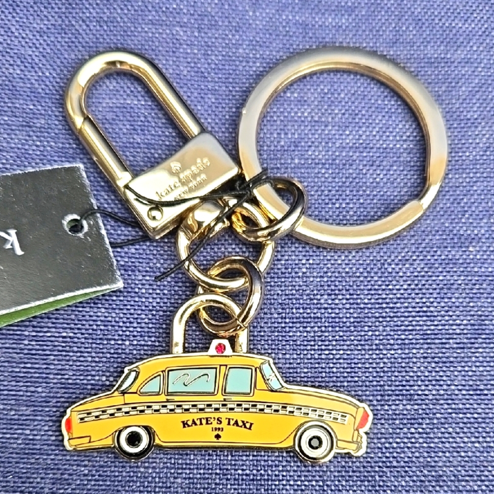 Kate Spade Yellow Taxi Keychain - Picture 1 of 3